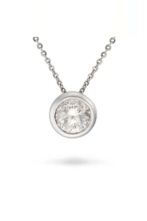Diamond Solitaire Pendant Necklace