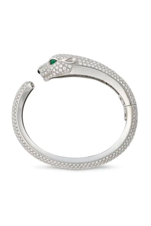 18k Gold Diamond, Onyx and Emerald Bracelet