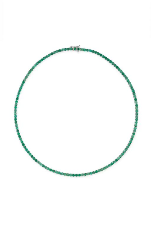 18k Gold Emerald Necklace