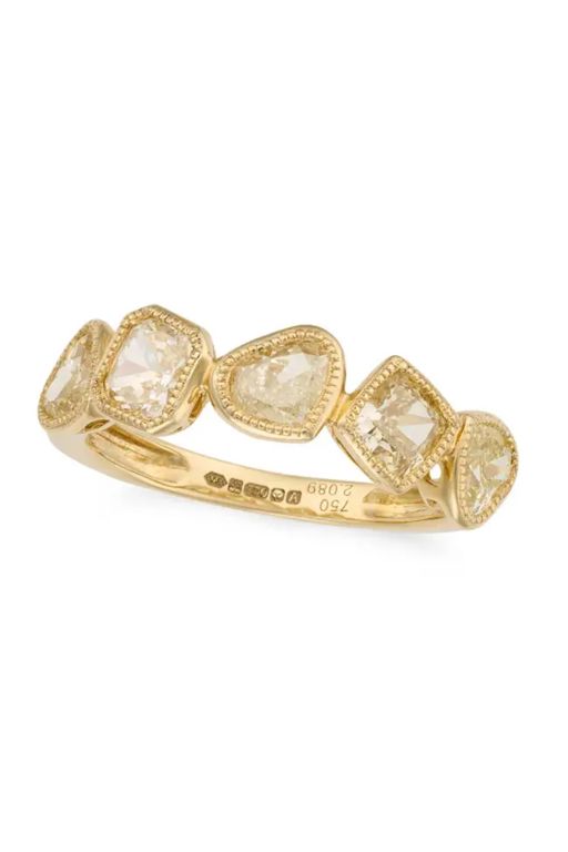 18k Gold Yellow Diamond Ring