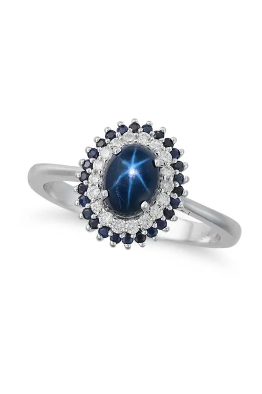 14k Gold Sapphire and Diamond Ring