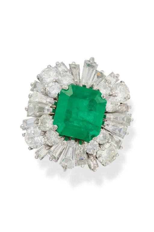 Emerald and Diamond Ring
