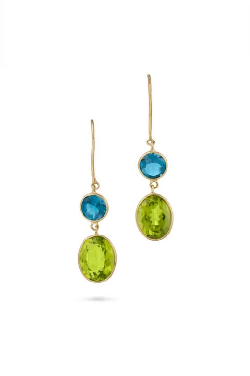 Topaz and Peridot Earrings