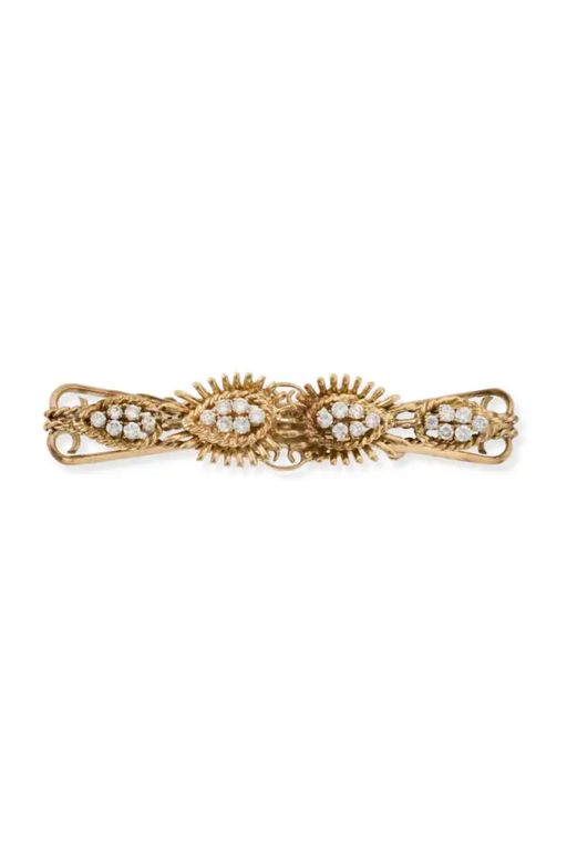 Yellow Gold Diamond Brooch
