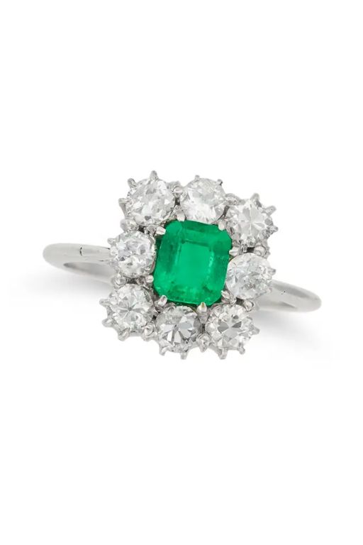 Emerald and Diamond Ring