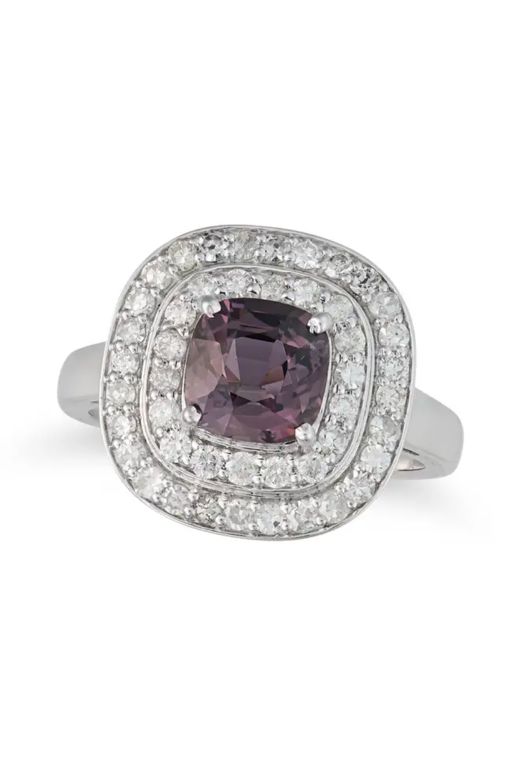14k Gold Spinel and Diamond Ring