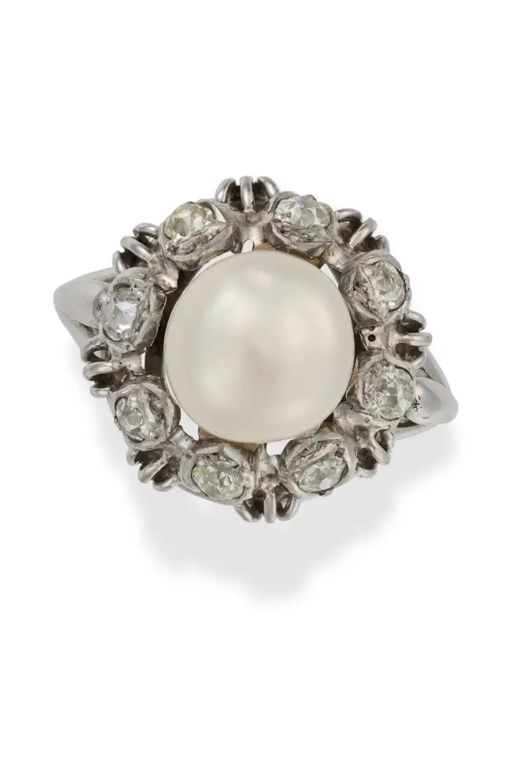 Pearl and Diamond Ring