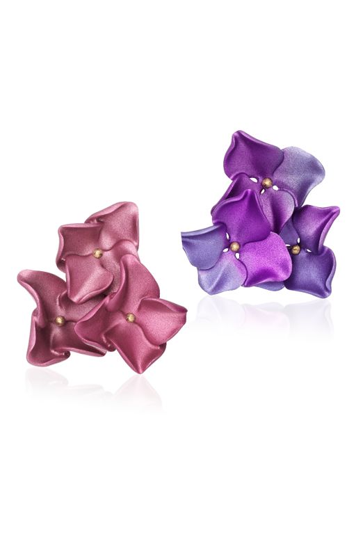 Pair of Aluminum and Gold Earrings