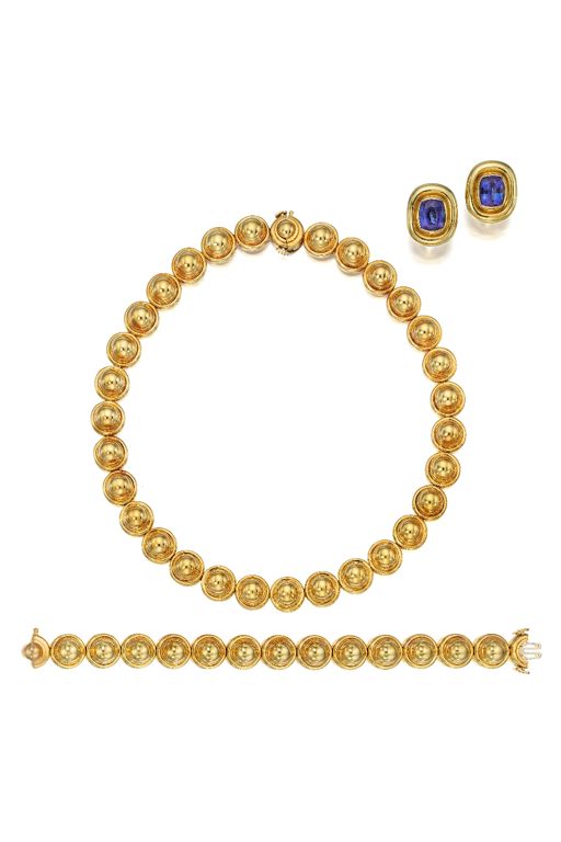 18k Gold Tanzanite Jewelry Set