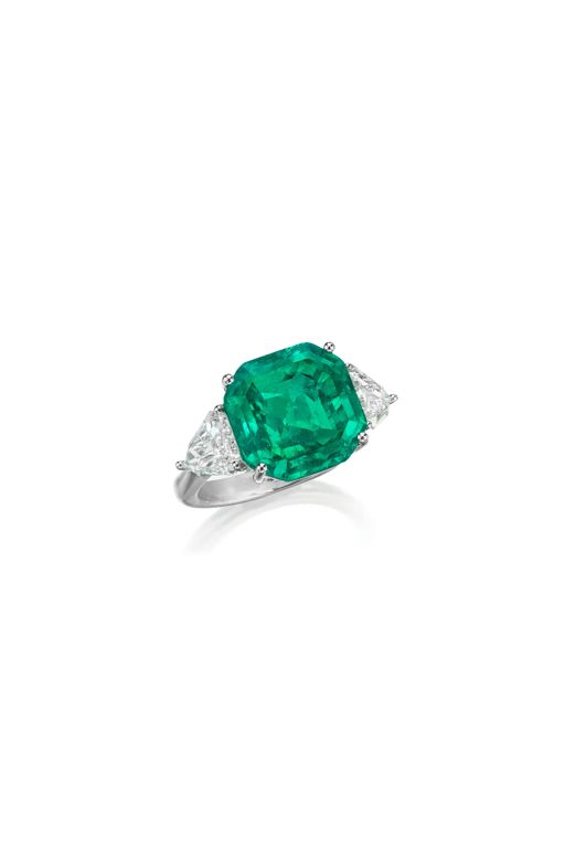 Gold Emerald and Diamond Ring
