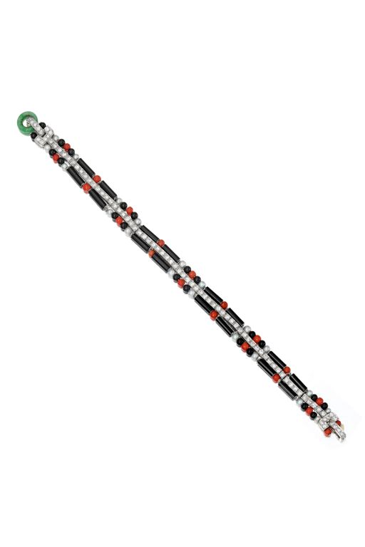 Platinum Multi-Gem Bracelet