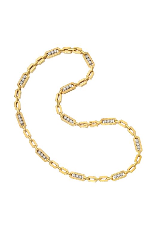 18k Gold, Platinum Diamond Necklace/Bracelet