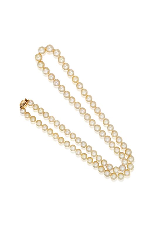 18k Gold Pearl and Diamond Necklace