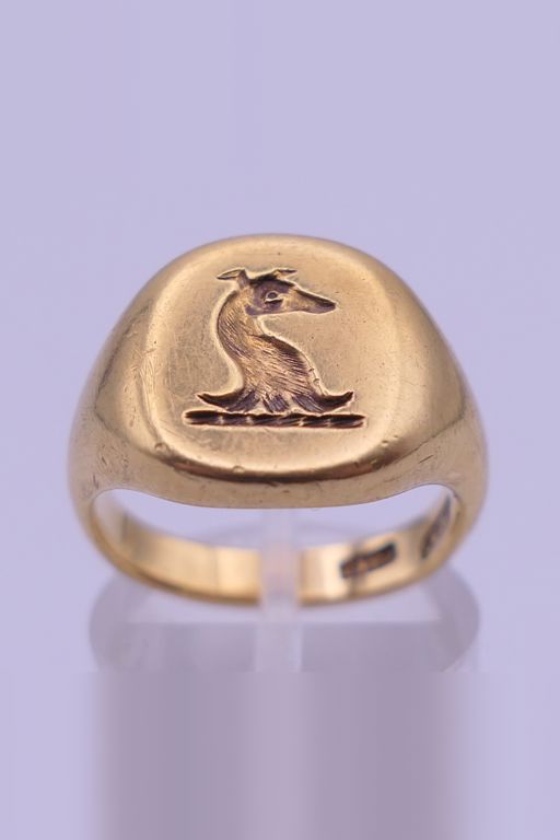 18k Gold Signet Ring