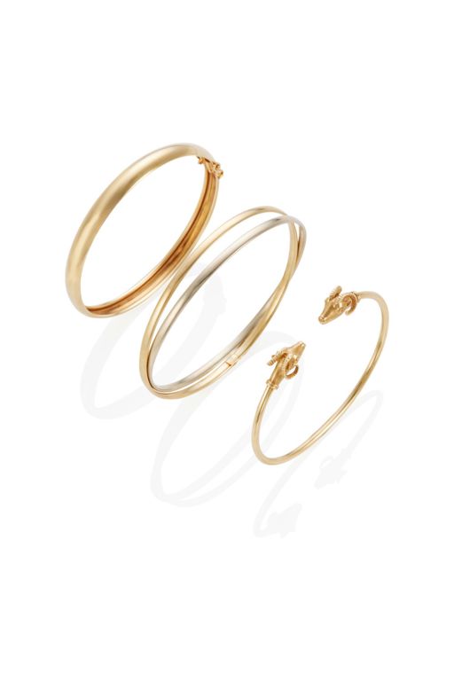 Three 14k Gold Bracelets