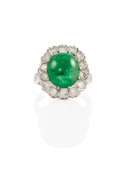 Emerald and Diamond Ring