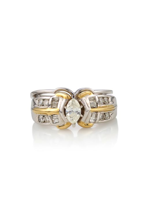 Two 14k Gold Diamond Rings