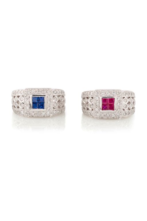 Two 14k Gold Multi-Gem Rings