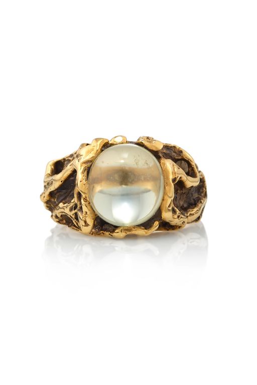14k Gold Moonstone Ring