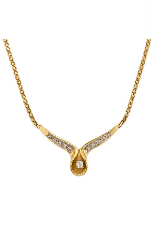 14k Gold Diamond Necklace