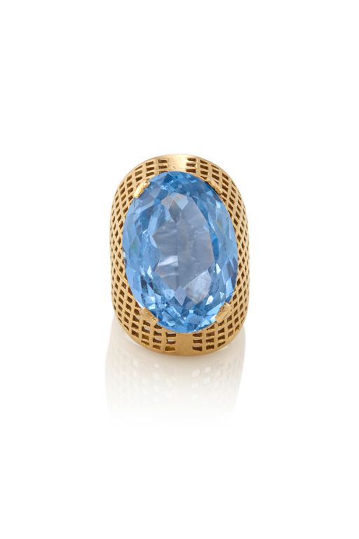 14k Gold Glass Ring