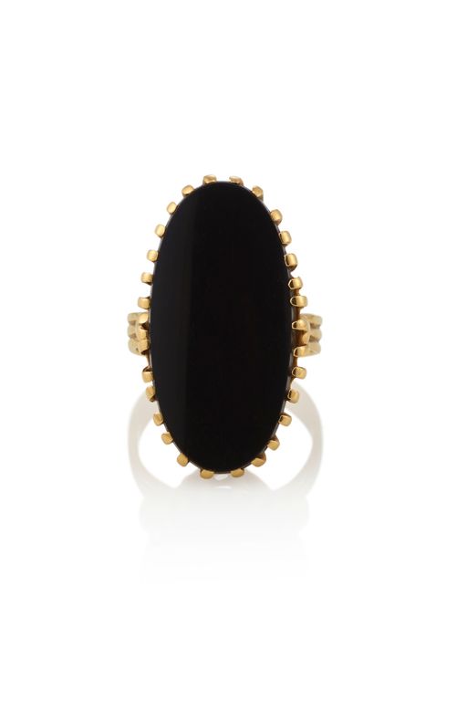 12k Gold Onyx Ring