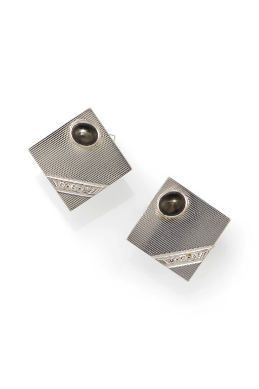 14k Gold Sapphire and Diamond Cufflinks
