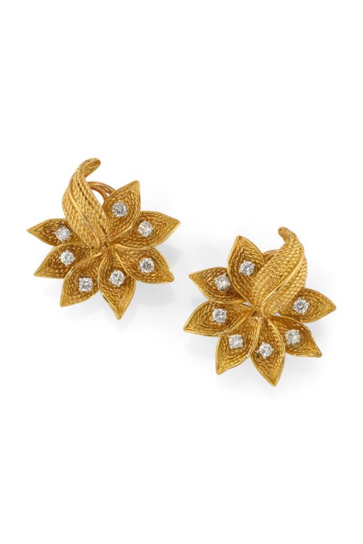 Gold Diamond Earrings