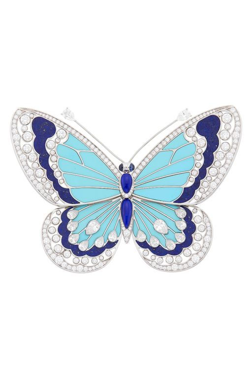 18k Gold Multi-Gem Brooch
