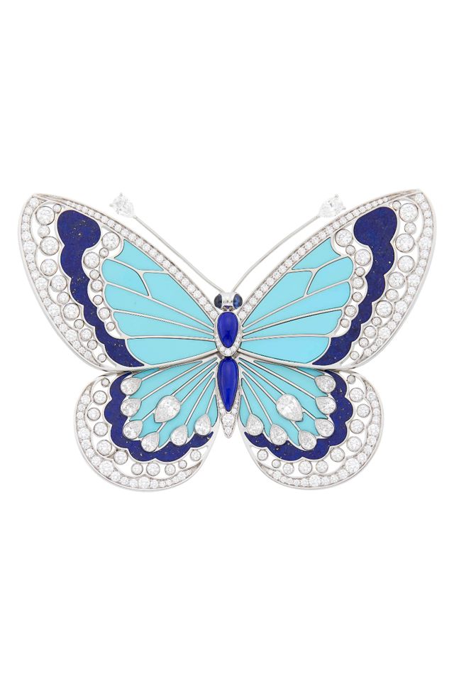 18k Gold Multi-Gem Brooch