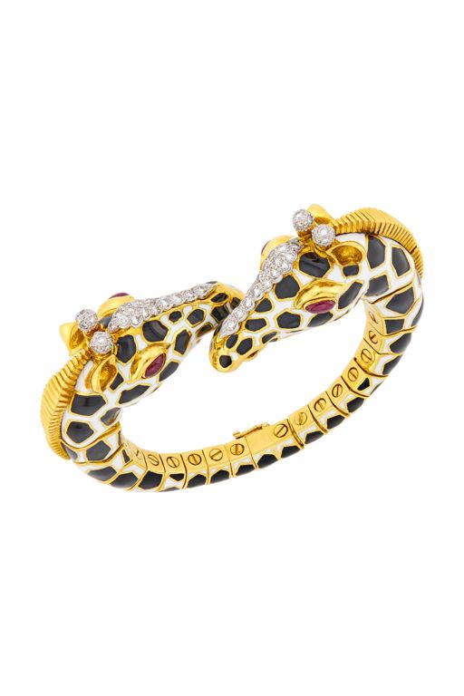 18k Gold and Platinum Multi-Gem Bracelet