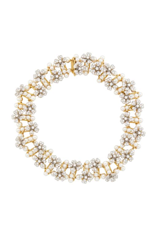 18k Gold and Platinum Diamond Necklace