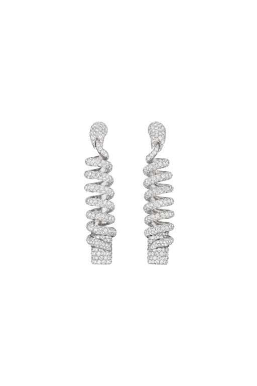 18k White Gold Diamond Earrings