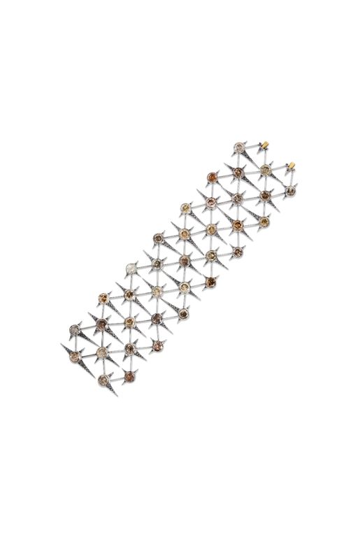 18k Blackened and Yellow Gold Diamond Bracelet