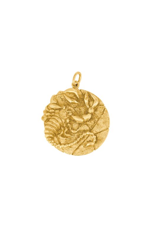 18k Yellow Gold Scorpio Zodiac Pendant