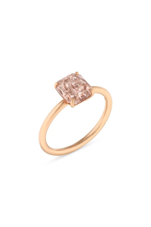 18k Rose Gold Diamond Solitaire Ring