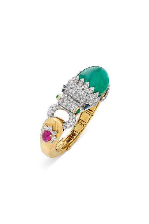 18k Gold and Platinum Multi-Gem Chimera Bracelet