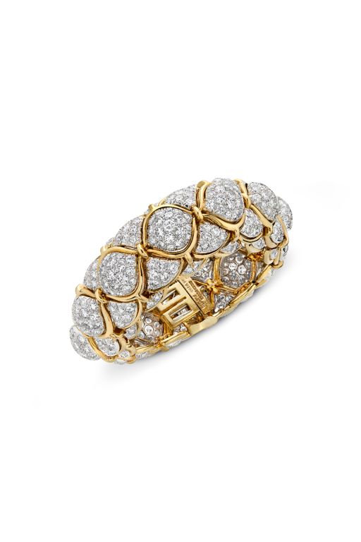 18k Yellow Gold and Platinum Diamond Bracelet
