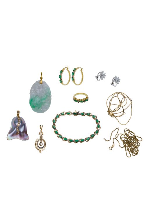 Gold Multi-Gem Jewelry Set