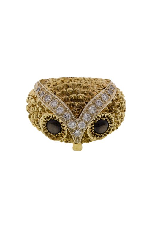 14k Gold Sapphire and Diamond Ring
