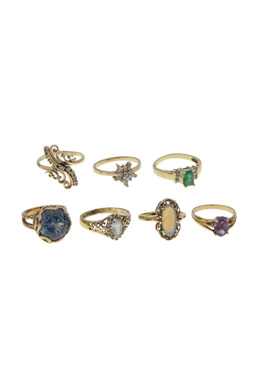 14k Gold Multi-Gem Jewelry Set