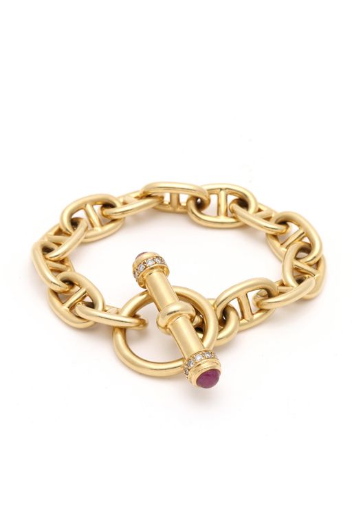 18k Gold Ruby and Diamond Bracelet