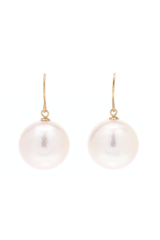 Pair of 18k Gold Pearl Earrings