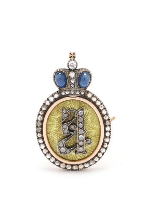 Sapphire and Diamond Brooch