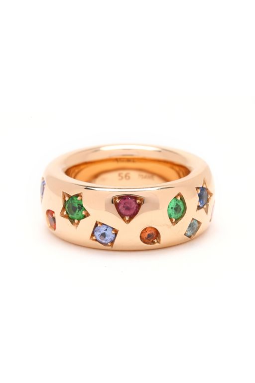 18k Gold Multi-Gem Ring