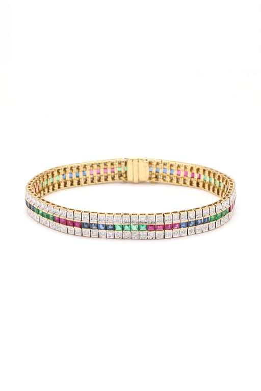 18k Gold Multi-Gem Bracelet