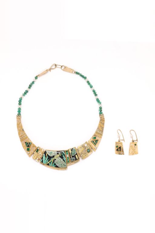 Gold Multi-Gem Jewelry Set