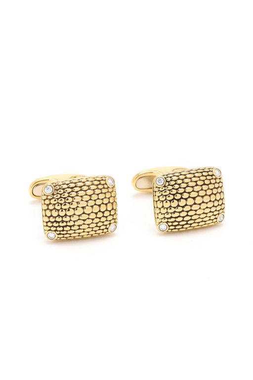18k Gold Diamond and Sapphire Cufflinks