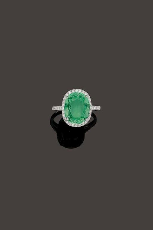 18k Gold Tourmaline and Diamond Ring