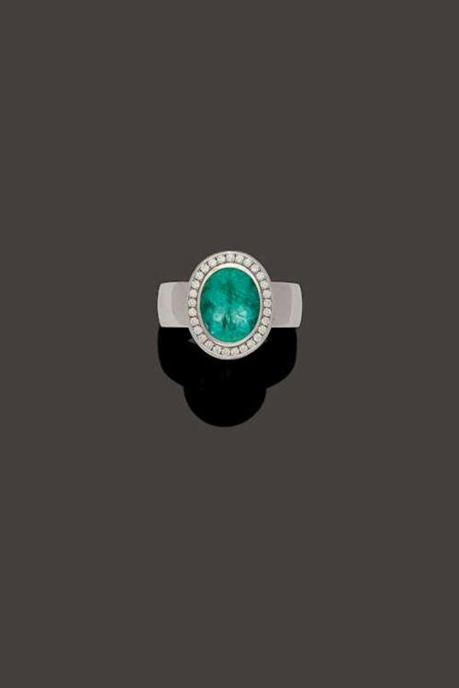 18k Gold Tourmaline and Diamond Ring